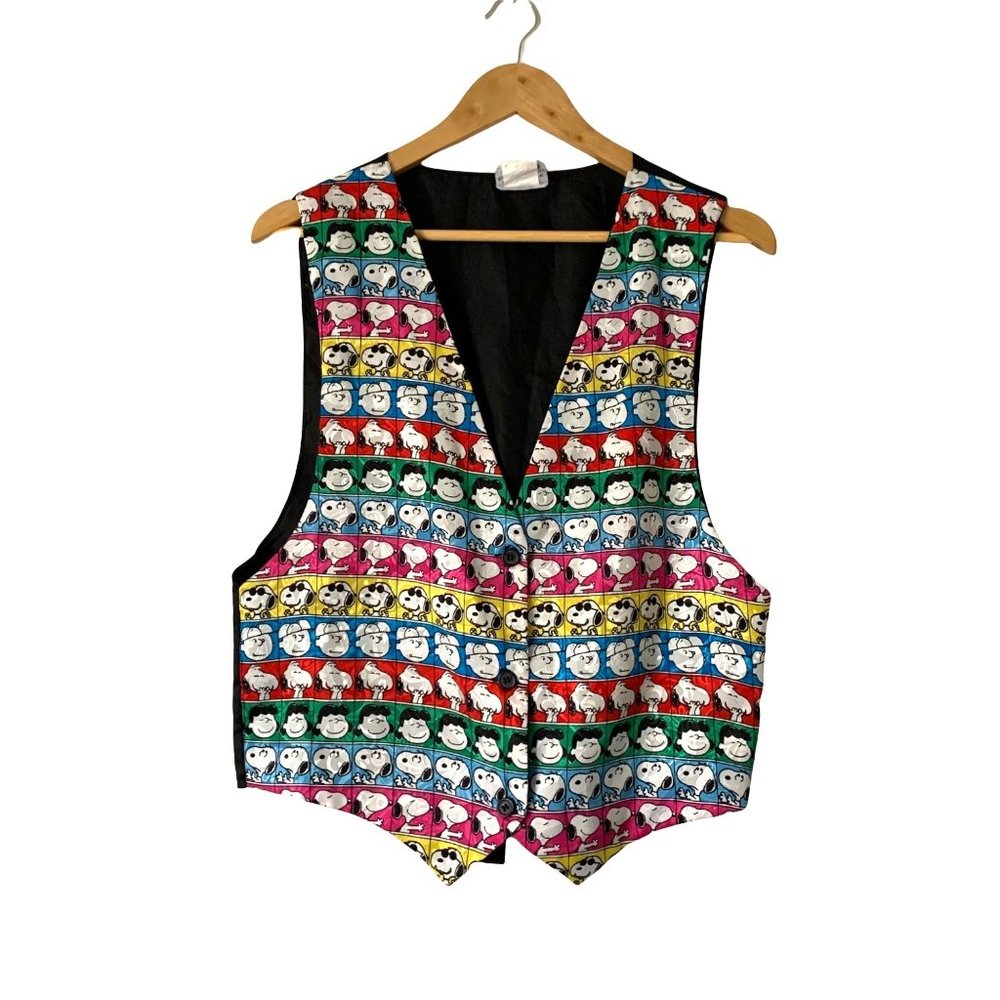 Peanuts Multicolor Comic Strip Vest